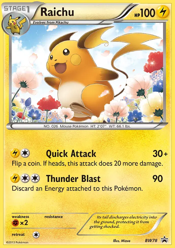 Raichu BW Black Star Promos BW78