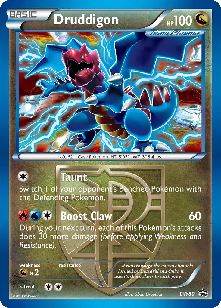 Druddigon BW Black Star Promos BW80