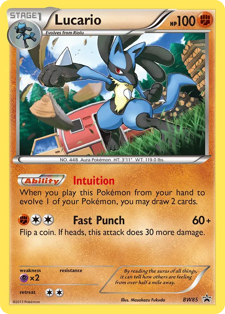 Lucario BW Black Star Promos BW85