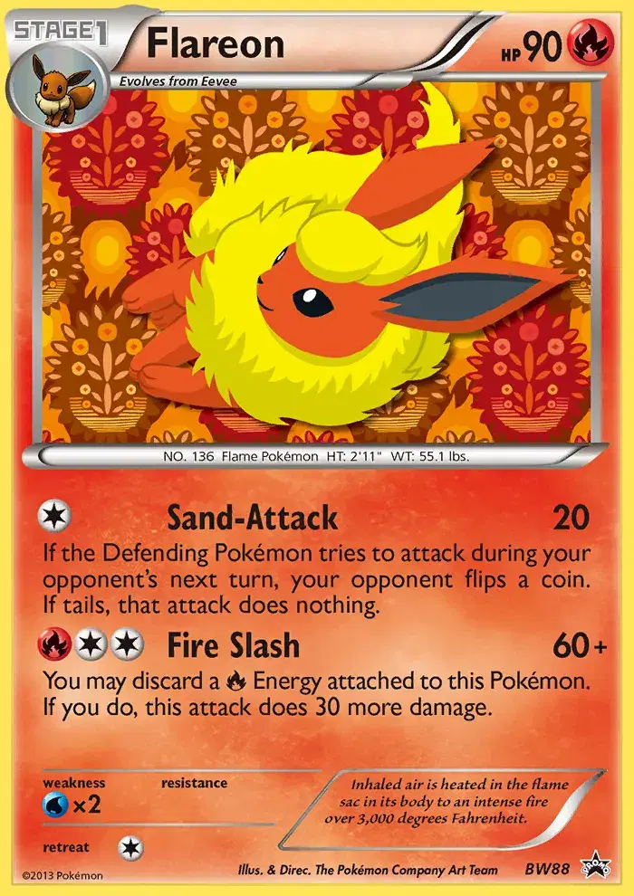 Flareon BW Black Star Promos BW88