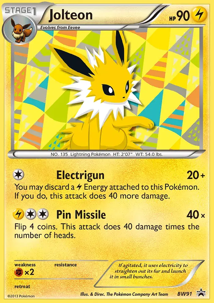 Jolteon BW Black Star Promos BW91