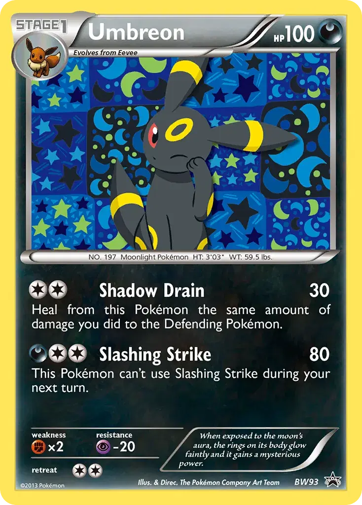 Umbreon BW Black Star Promos BW93