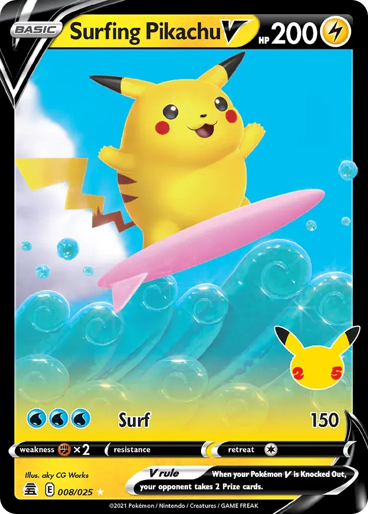 Surfing Pikachu V Celebrations 8