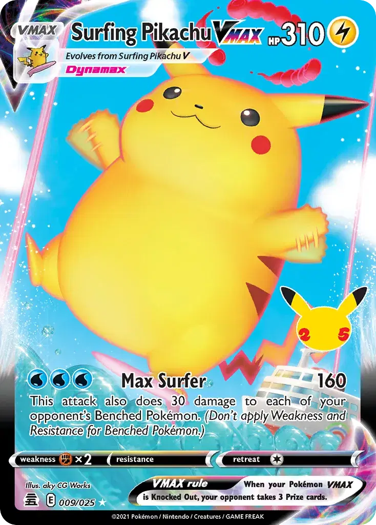 Surfing Pikachu VMAX Celebrations 9