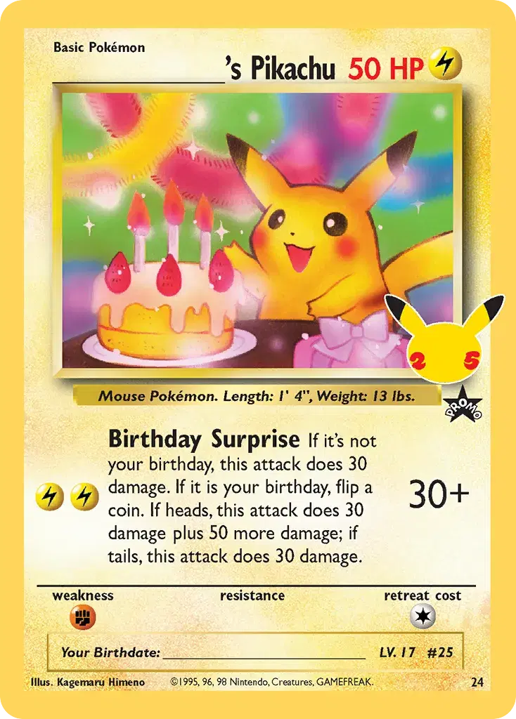 _____'s Pikachu Celebrations: Classic Collection 24