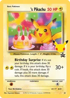 _____'s Pikachu Celebrations: Classic Collection