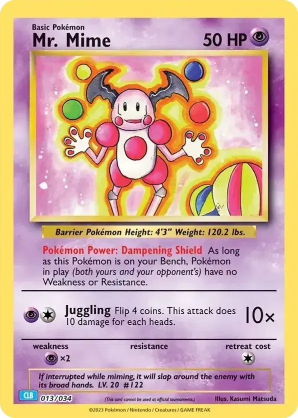 Mr. Mime Pokémon TCG Classic - Blastoise 13