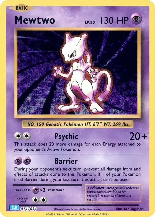Mewtwo Pokémon TCG Classic - Blastoise 14