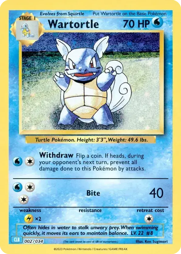 Wartortle Pokémon TCG Classic - Blastoise 2