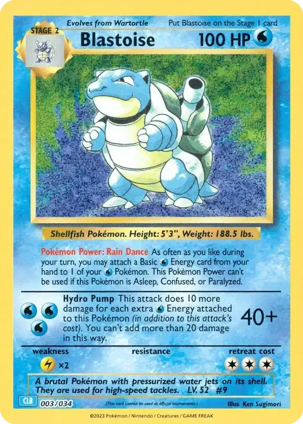 Blastoise Pokémon TCG Classic - Blastoise 3