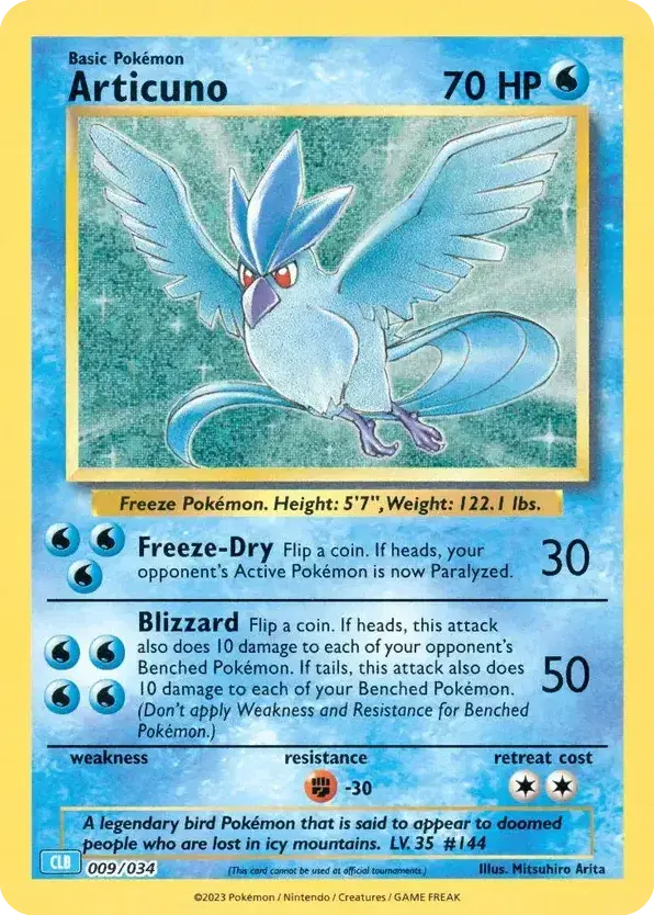 Articuno Pokémon TCG Classic - Blastoise 9