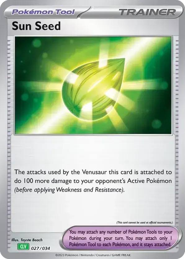Sun Seed Pokémon TCG Classic - Venusaur 27