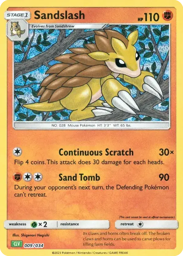 Sandslash Pokémon TCG Classic - Venusaur 9