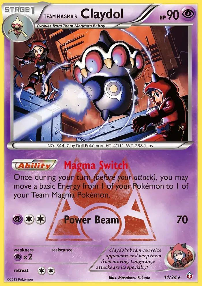 Team Magma's Claydol Double Crisis 11