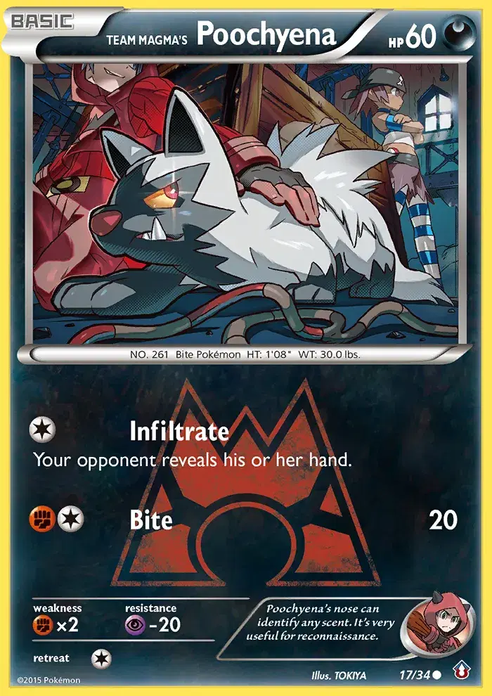 Team Magma's Poochyena Double Crisis 17