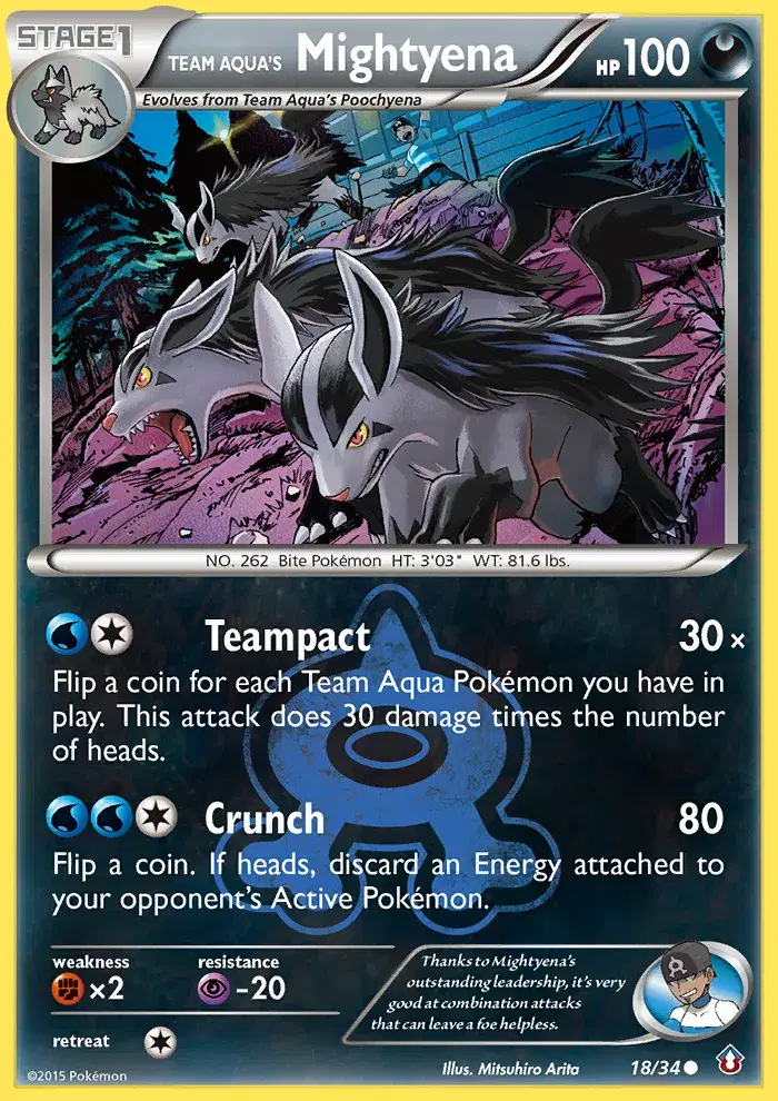 Team Aqua's Mightyena Double Crisis 18