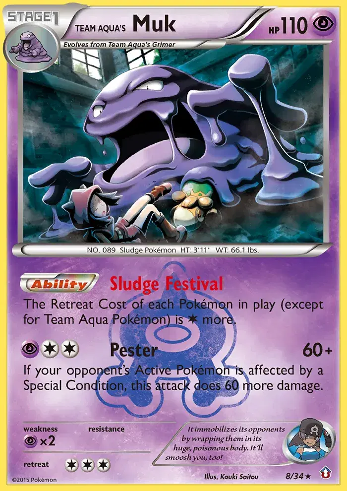 Team Aqua's Muk Double Crisis 8