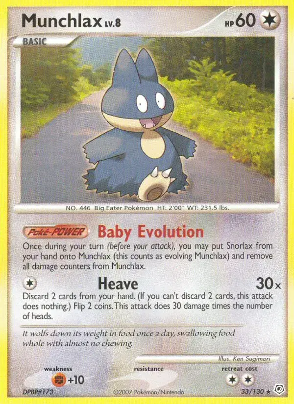 Munchlax Diamond & Pearl 33