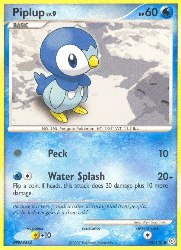 Piplup Diamond & Pearl 93