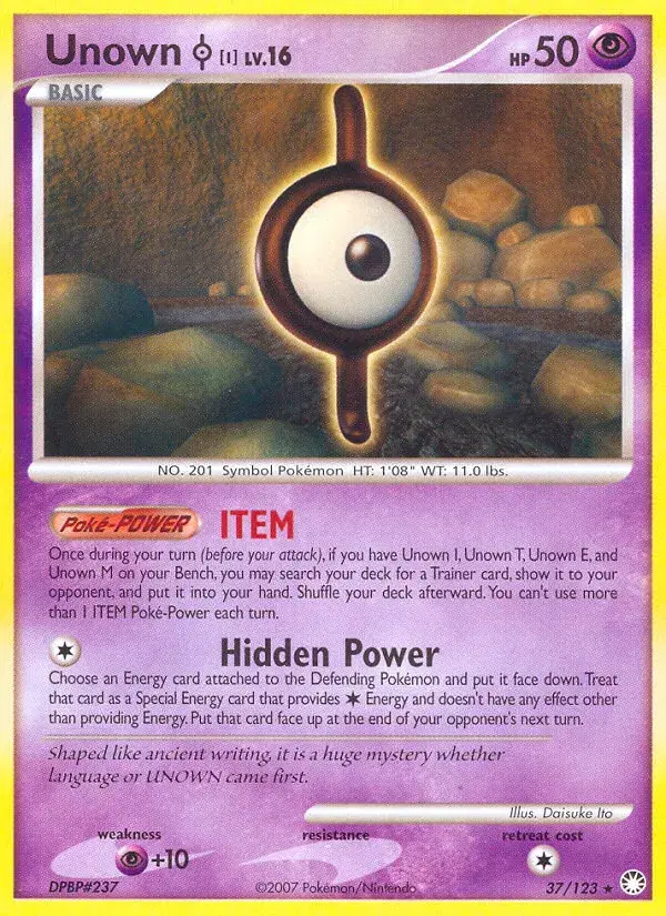 Unown [I] Mysterious Treasures 37