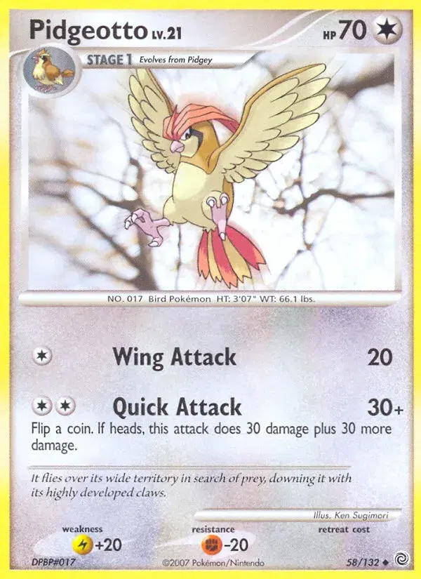 Pidgeotto Secret Wonders 58