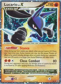 Lucario LV.X DP Black Star Promos
