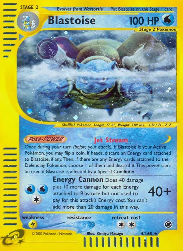 Blastoise Expedition Base Set 4