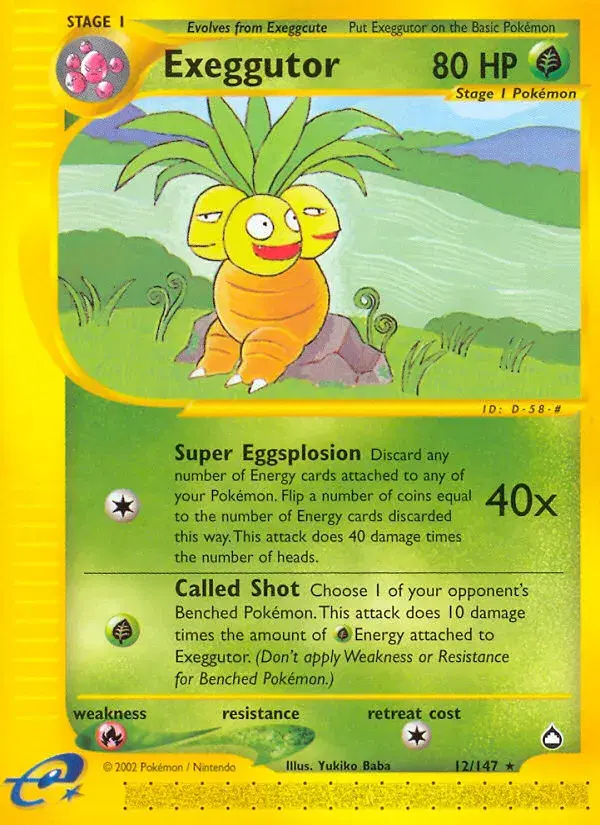 Exeggutor Aquapolis 12