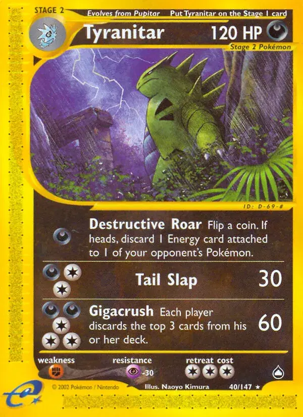Tyranitar Aquapolis 40