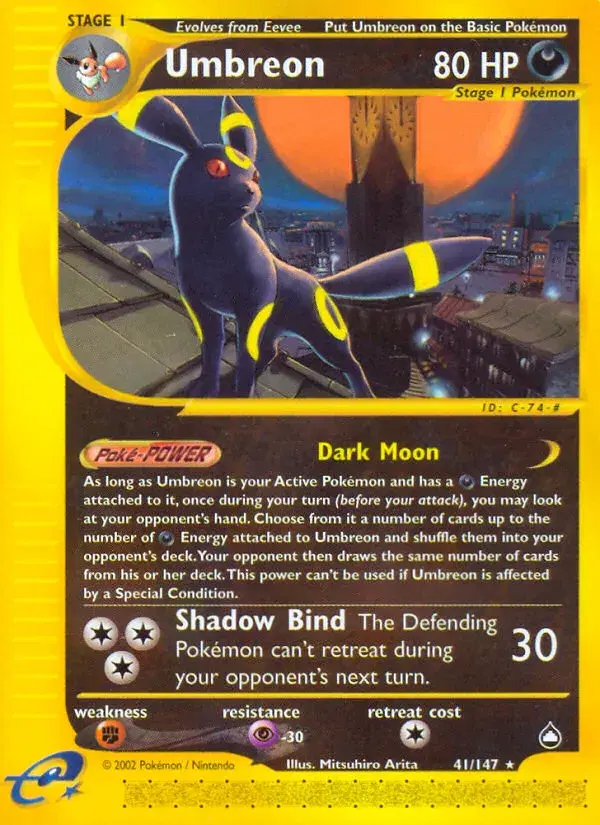 Umbreon Aquapolis 41