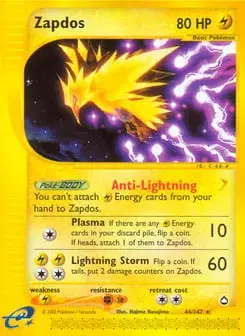 Zapdos Aquapolis