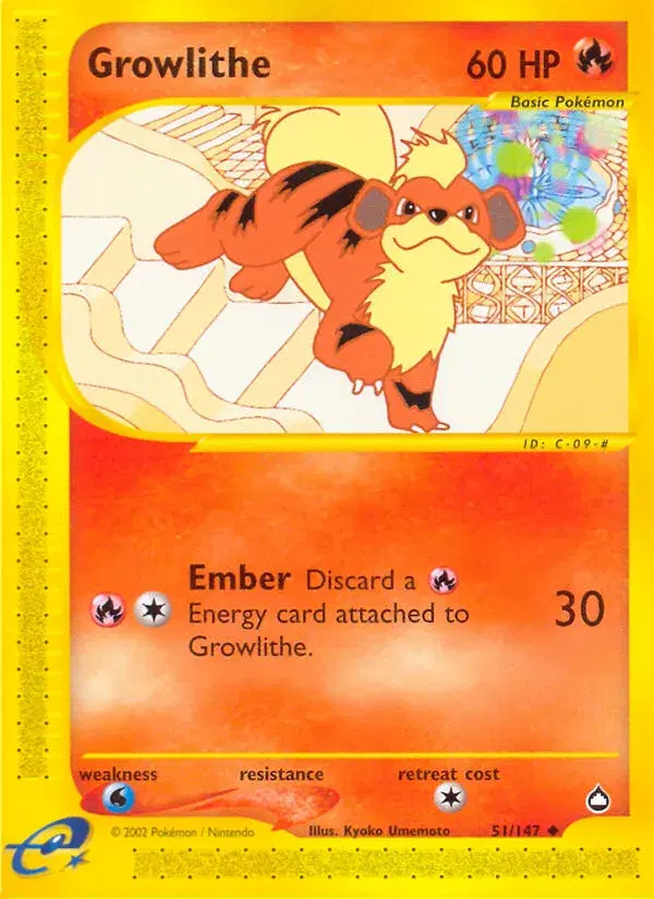 Growlithe Aquapolis 51