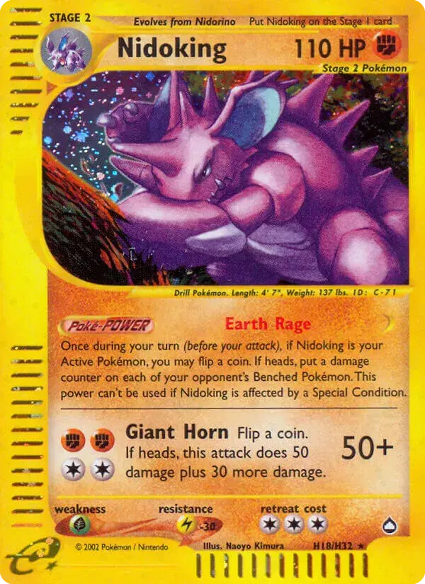 Nidoking Aquapolis H18