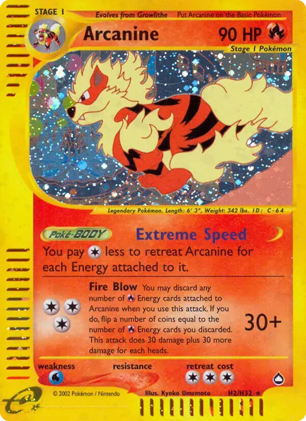 Arcanine Aquapolis H2