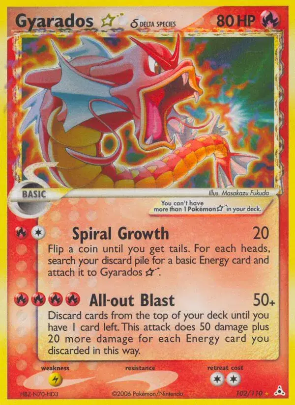Gyarados ☆ δ Holon Phantoms 102