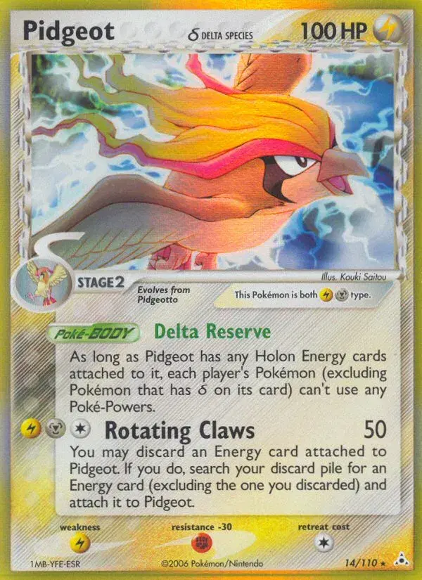 Pidgeot δ Holon Phantoms 14