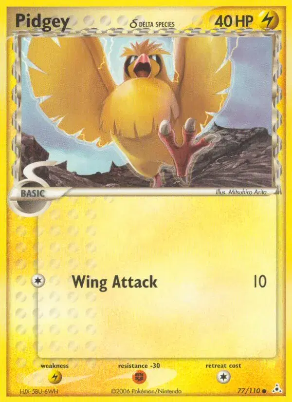 Pidgey δ Holon Phantoms 77