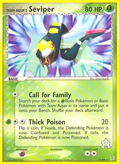 Team Aqua's Seviper Team Magma vs Team Aqua 17