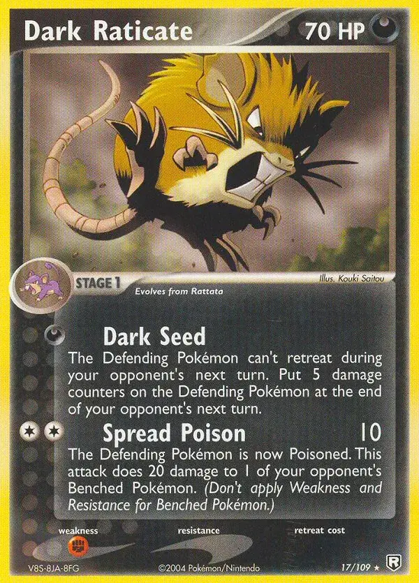 Dark Raticate Team Rocket Returns 17