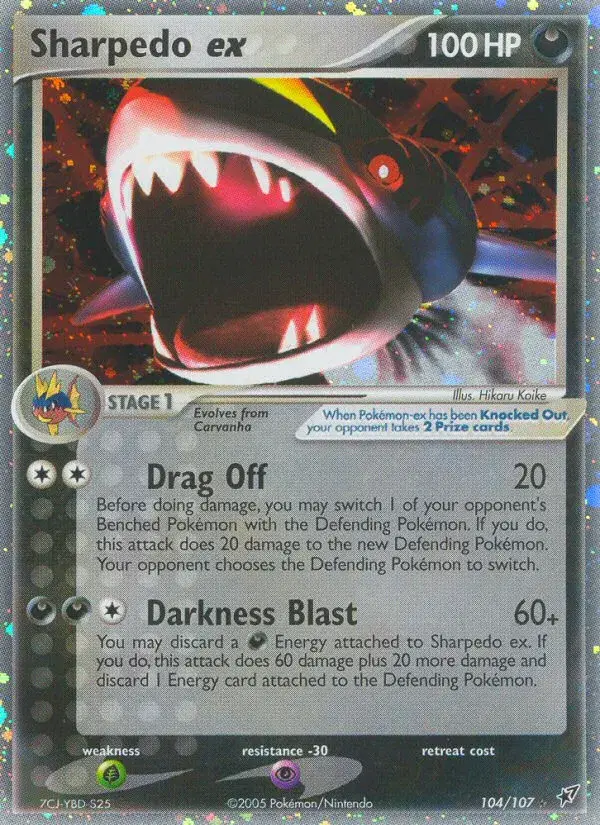 Sharpedo ex Deoxys 104