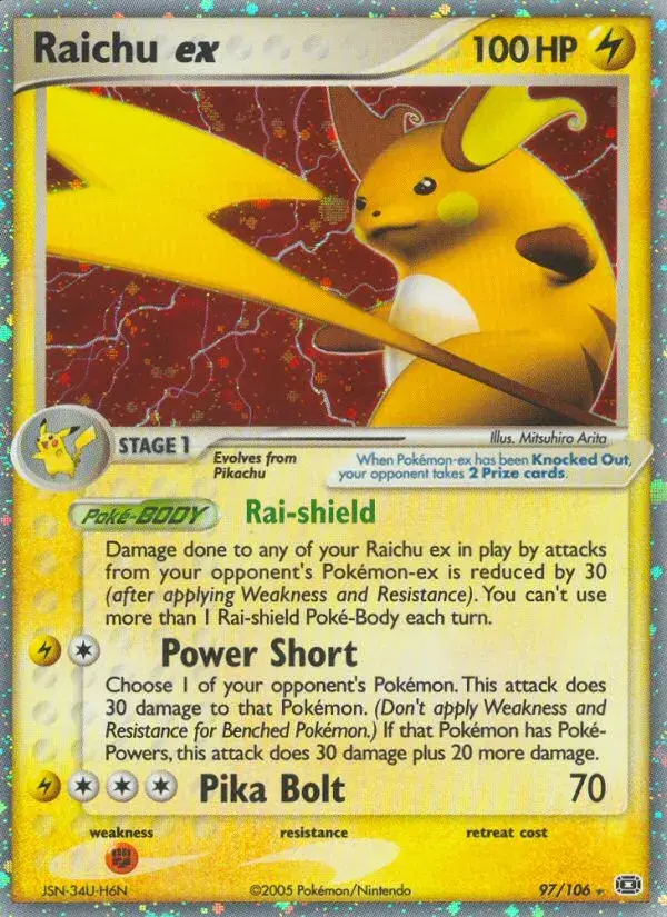 Raichu ex Emerald 97