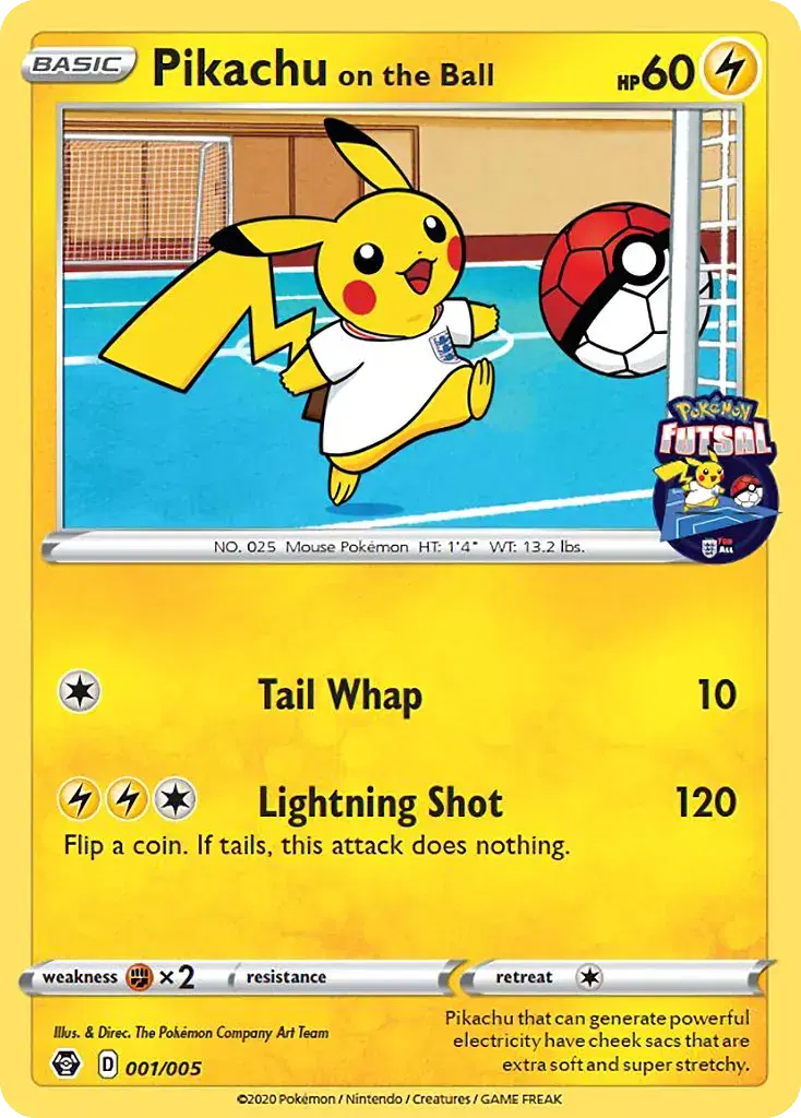 Pikachu on the Ball Pokémon Futsal Collection 1