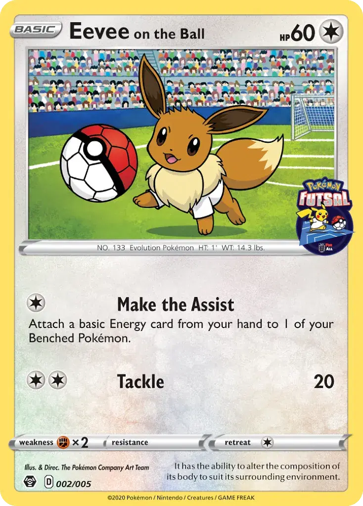 Eevee on the Ball Pokémon Futsal Collection 2