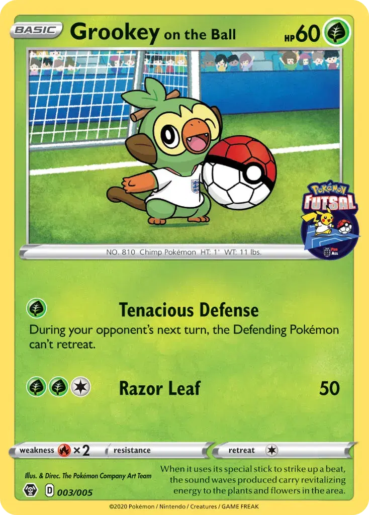 Grookey on the Ball Pokémon Futsal Collection 3
