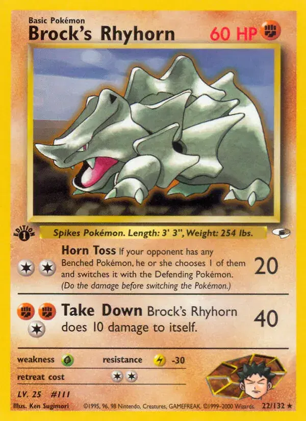 Brock's Rhyhorn Gym Heroes 22