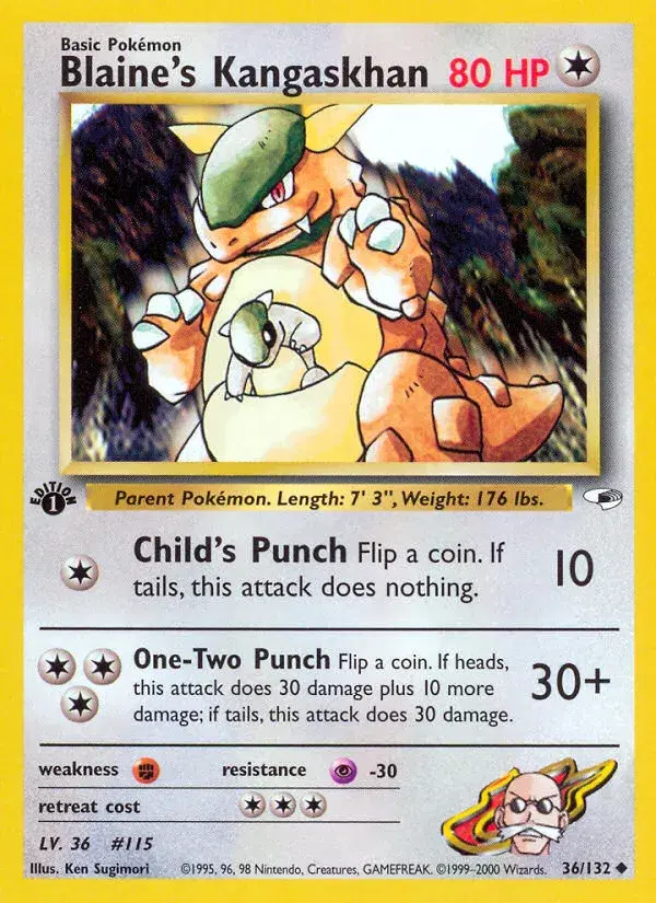 Blaine's Kangaskhan Gym Heroes 36