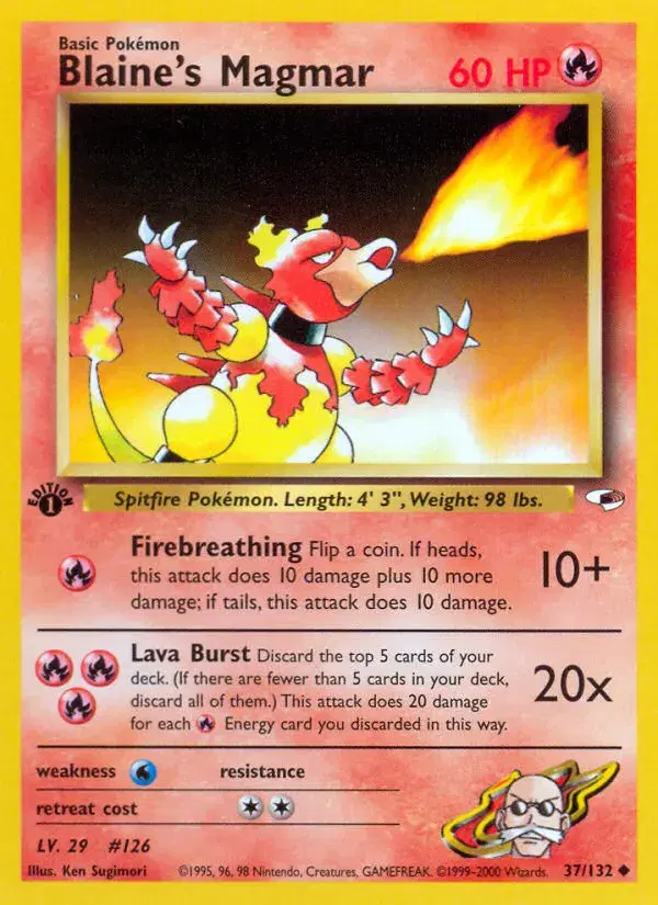 Blaine's Magmar Gym Heroes 37