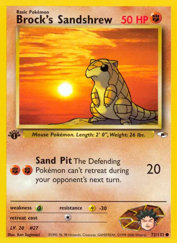 Brock's Sandshrew Gym Heroes 72