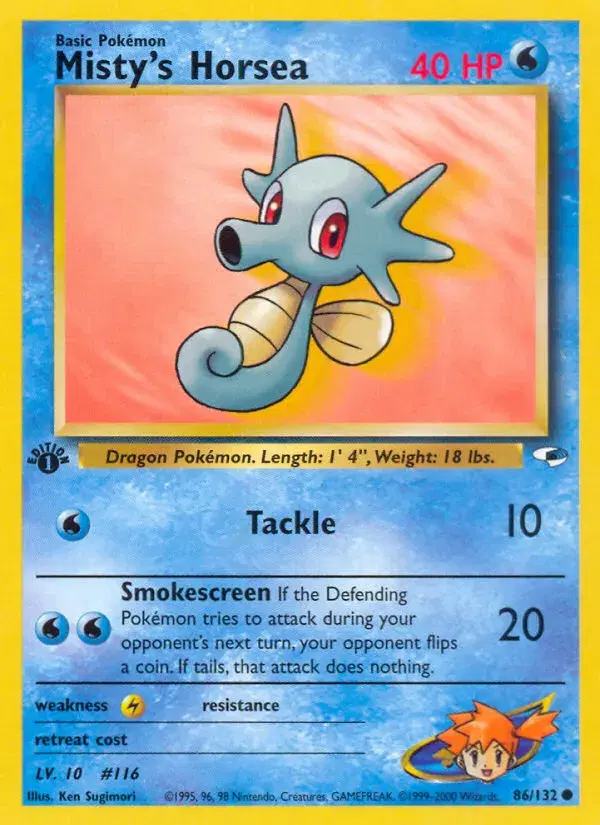 Misty's Horsea Gym Heroes 86