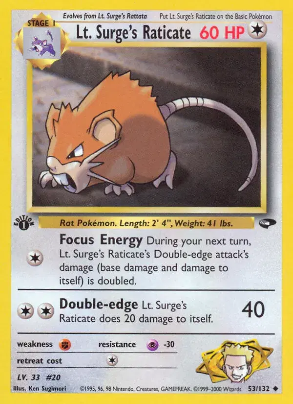Lt. Surge's Raticate Gym Challenge 53